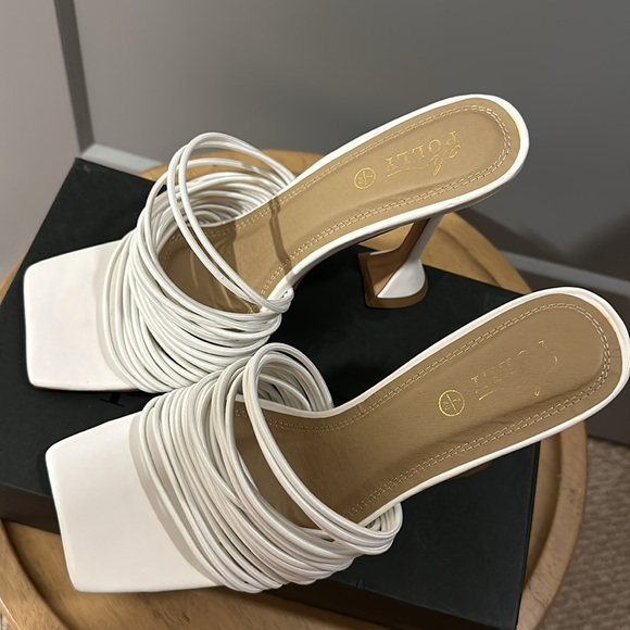 Oh Polly strappy white heels size US 9 (UK 7) - Picture 2 of 4